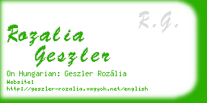 rozalia geszler business card