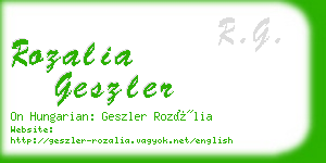 rozalia geszler business card